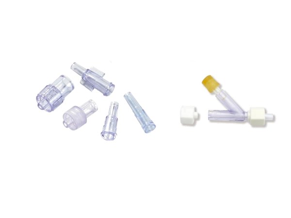 Transparent connector for infusion set
