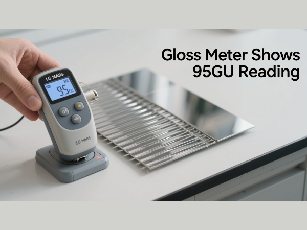 GLOSS METER SHOWS 95GU READING