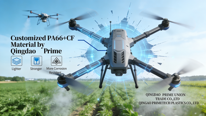 Lightweight PA66+CF material pellets for durable agricultural drone parts