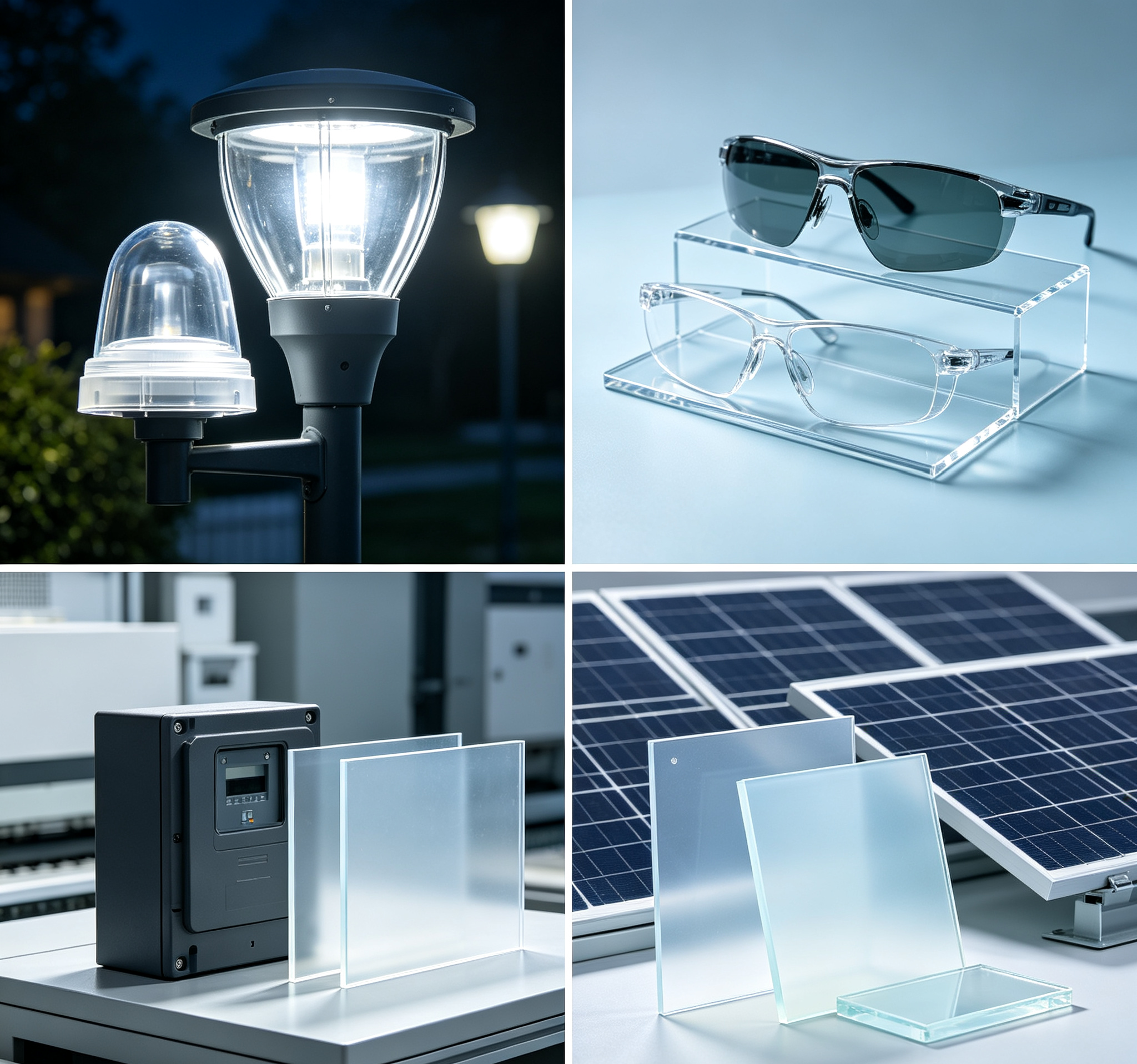 LEXAN 103R polycarbonate optical component sample for outdoor lighting lens